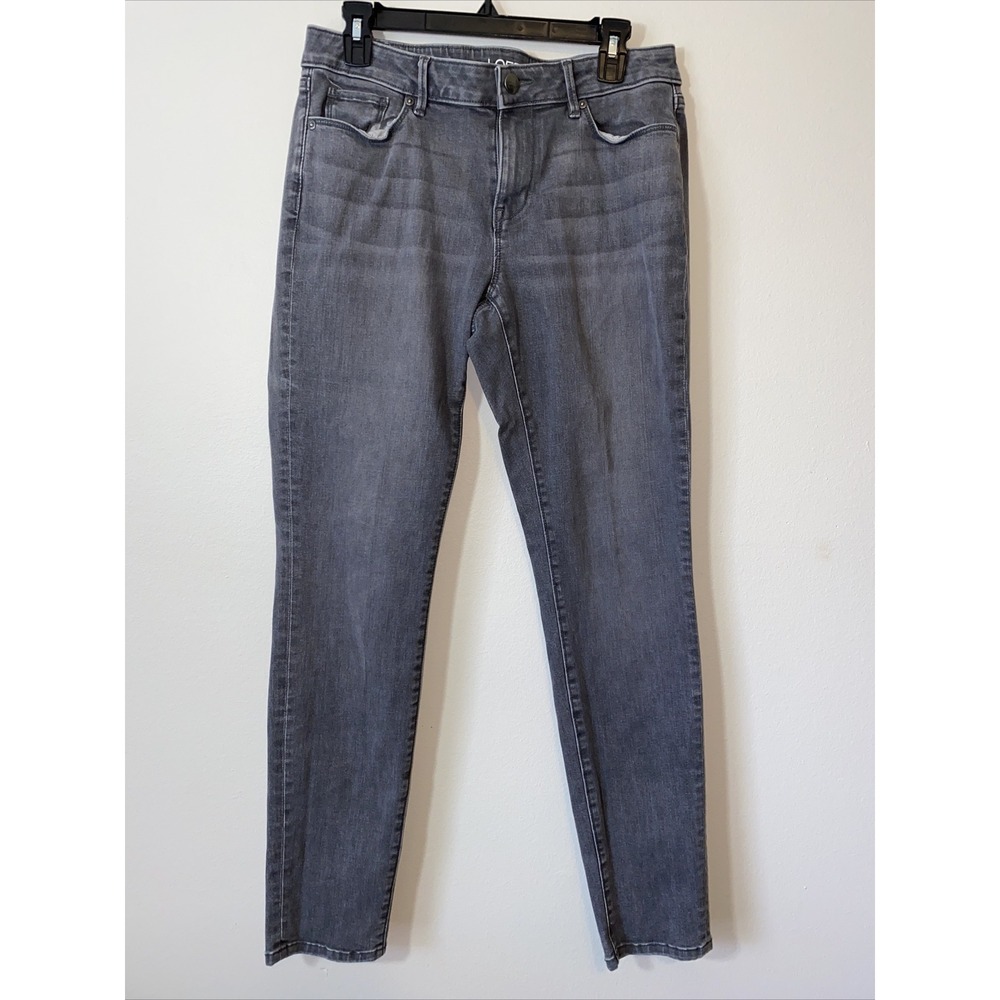LOFT Outlet Curvy Skinny JEANS Womens Size 8 Gray